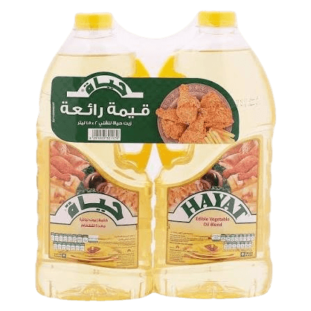 Hayat Blend Veg Frying Cooking Oil 2 x 1.5L